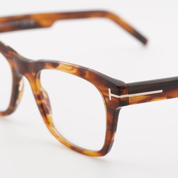 Tom Ford FT5886-B 047 Eyeglasses Light Brown 52mm Square Frame, Blue Light Block - Picture 7 of 10